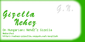 gizella nehez business card